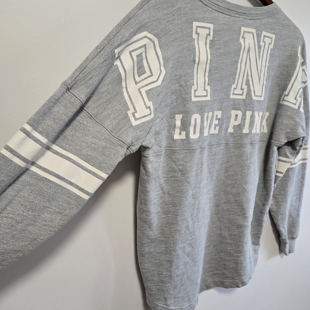 PINK Victoria's Secret Heather Gray Long Sleeve Tunic Tee Size XS - Picture 6 of 6